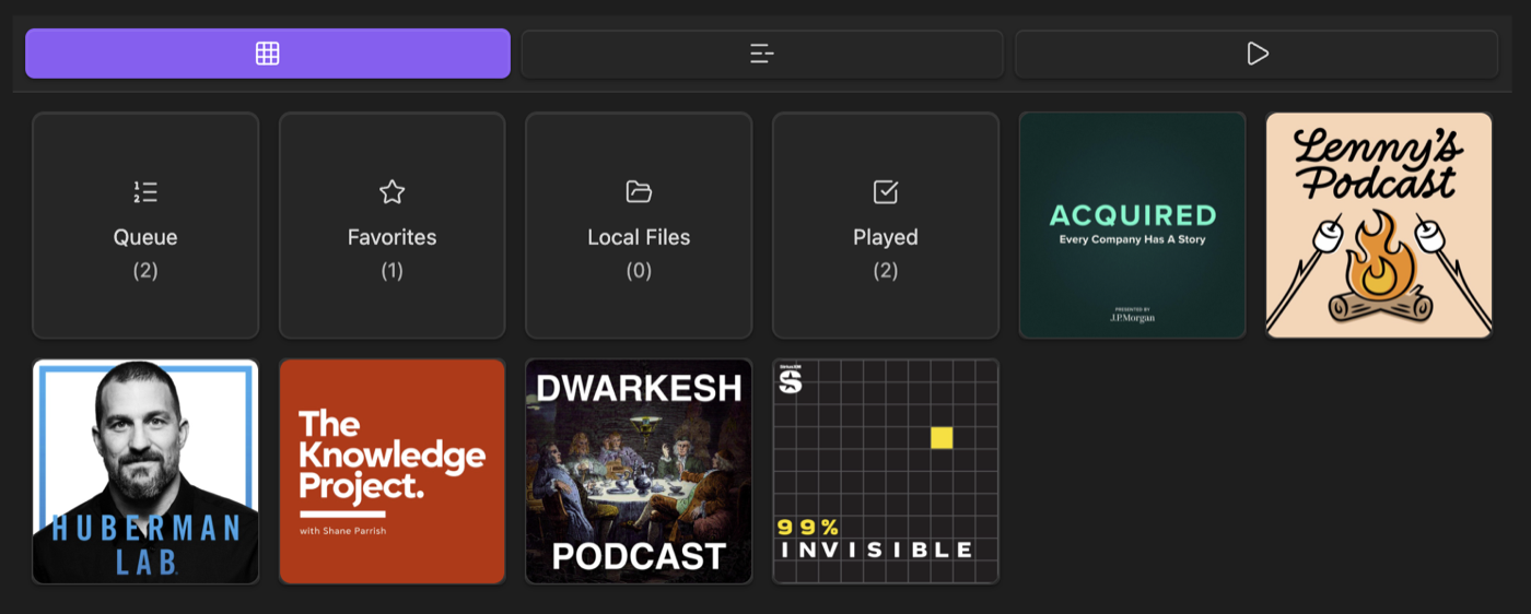 Podcast Grid